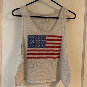 Small. Victoria’s Secret patriotic shirt. Size small.